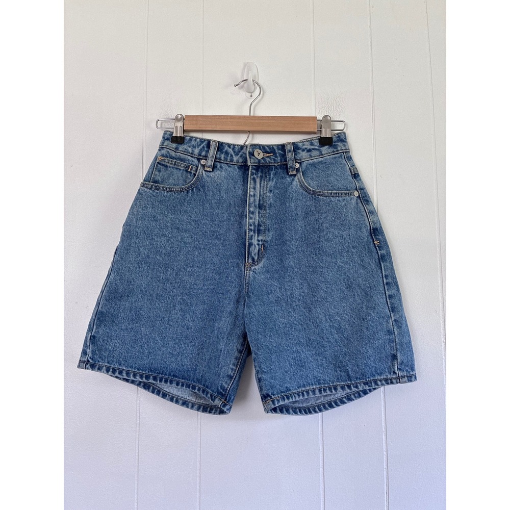 Abrand Jeans A Carrie Short High Waisted Denim Blue 72527 Size 25 AU 7